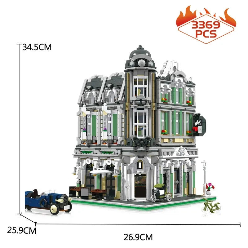 JieStar MOC Building Block Set: Corner Jazz Cafe 89100