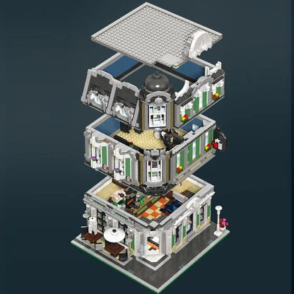 JieStar MOC Building Block Set: Corner Jazz Cafe 89100