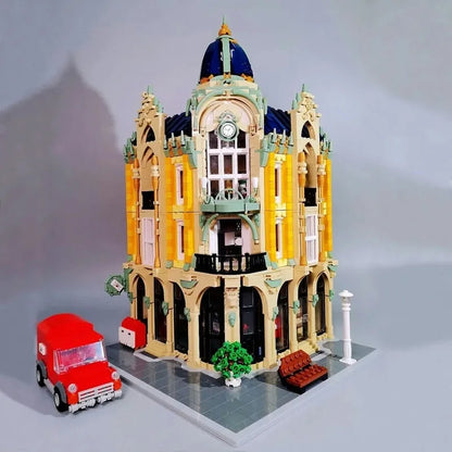 JieStar MOC Building Block Set: Corner Post Office, Model 89111