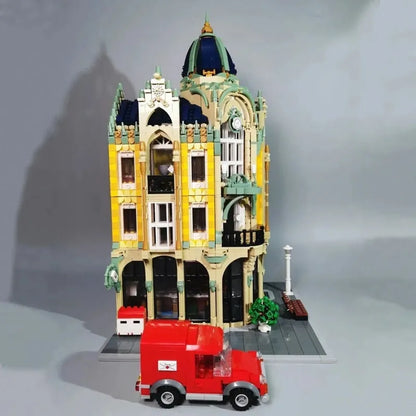 JieStar MOC Building Block Set: Corner Post Office, Model 89111