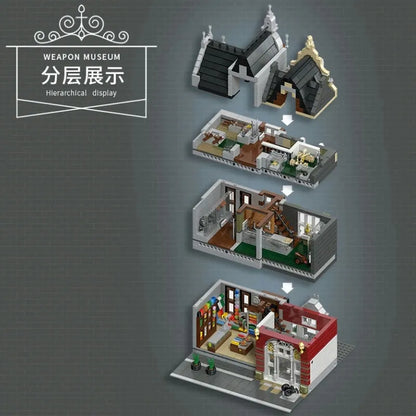 JieStar MOC Building Block Set: Weapon Museum Shop, Model 89125