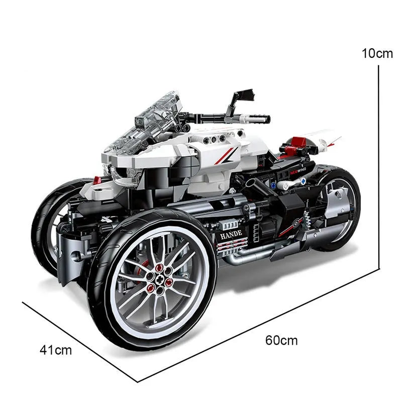 JieStar MOC Building Block Set: Honda Neo Wing Bike RC Motorcycle 91024