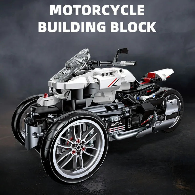 JieStar MOC Building Block Set: Honda Neo Wing Bike RC Motorcycle 91024