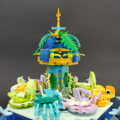 JieStar MOC Building Block Set: Idea Experts Underwater Ocean Spin, Model 37404
