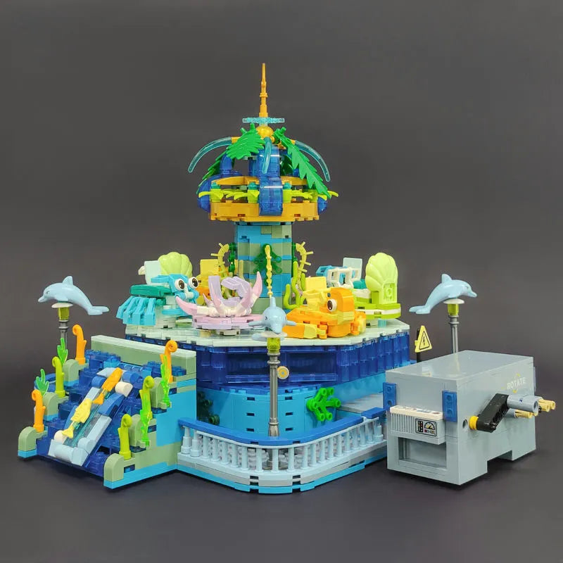 JieStar MOC Building Block Set: Idea Experts Underwater Ocean Spin, Model 37404