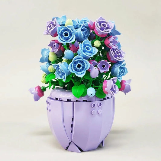 JieStar MOC Building Block Set: Idea Potted Bellflower Plant, Model 92360