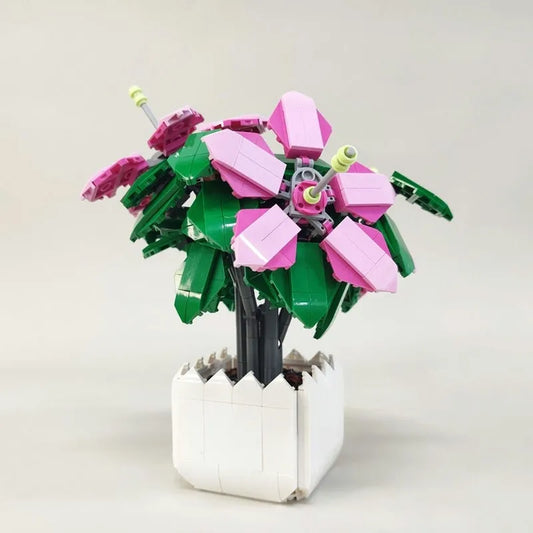 JieStar MOC Building Block Set: Idea Potted Lyly Azalea Plant, Model 92363