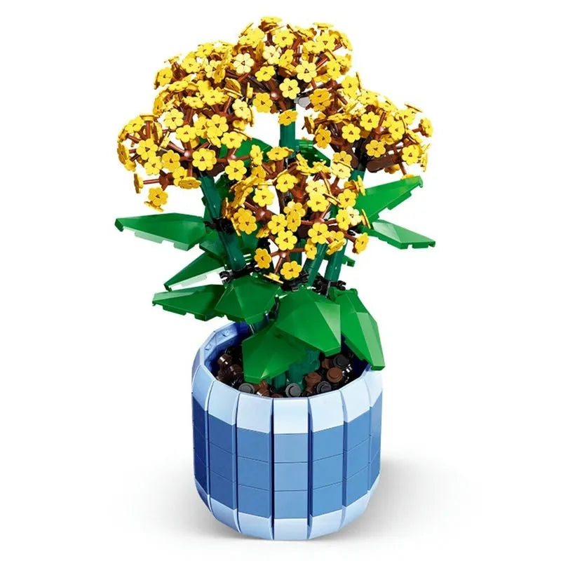 JieStar MOC Building Block Set: Potted Jonquil Plant, Model 92364