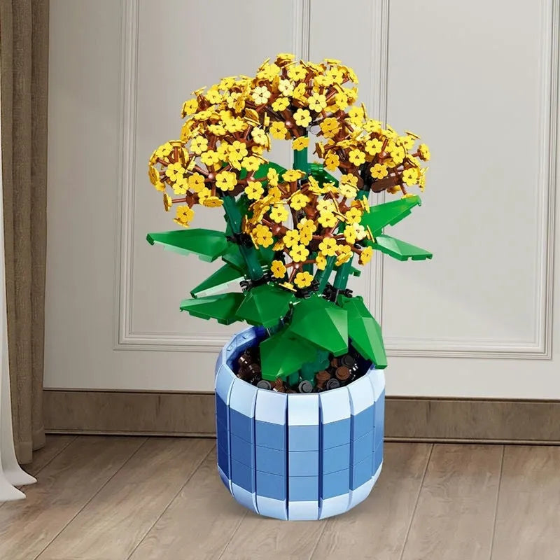 JieStar MOC Building Block Set: Potted Jonquil Plant, Model 92364
