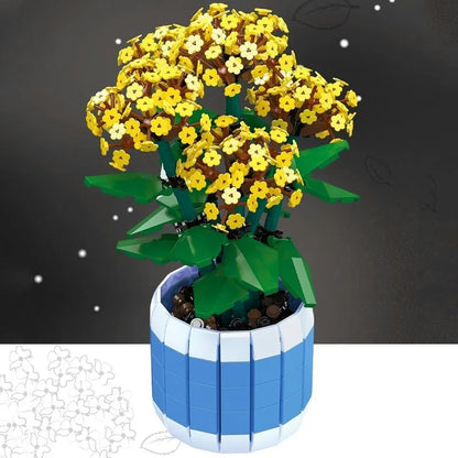 JieStar MOC Building Block Set: Potted Jonquil Plant, Model 92364