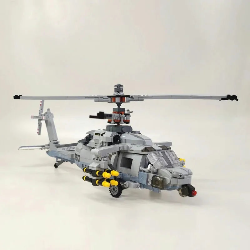 JieStar MOC Building Block Set: Airborne Attack Fighter Helicopter, Model 61047