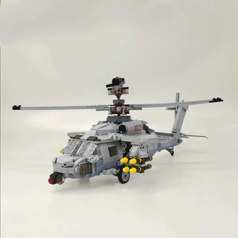 JieStar MOC Building Block Set: Airborne Attack Fighter Helicopter, Model 61047