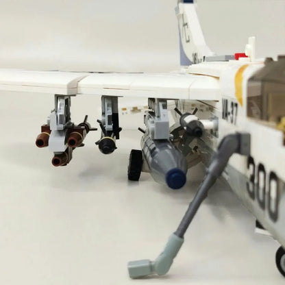 JieStar MOC Building Block Set: Aircraft A-7 Fighter Jet Attack Plane, Model 61044