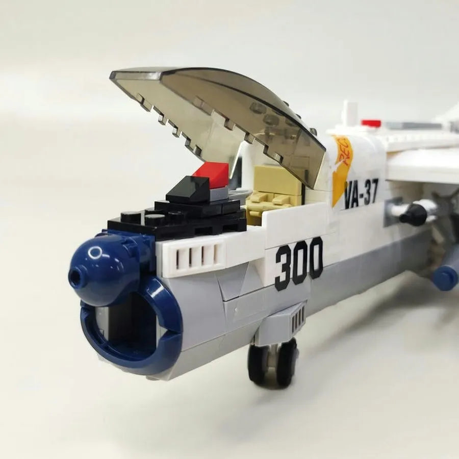 JieStar MOC Building Block Set: Aircraft A-7 Fighter Jet Attack Plane, Model 61044