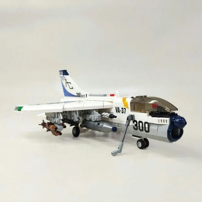 JieStar MOC Building Block Set: Aircraft A-7 Fighter Jet Attack Plane, Model 61044
