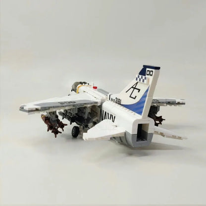 JieStar MOC Building Block Set: Aircraft A-7 Fighter Jet Attack Plane, Model 61044