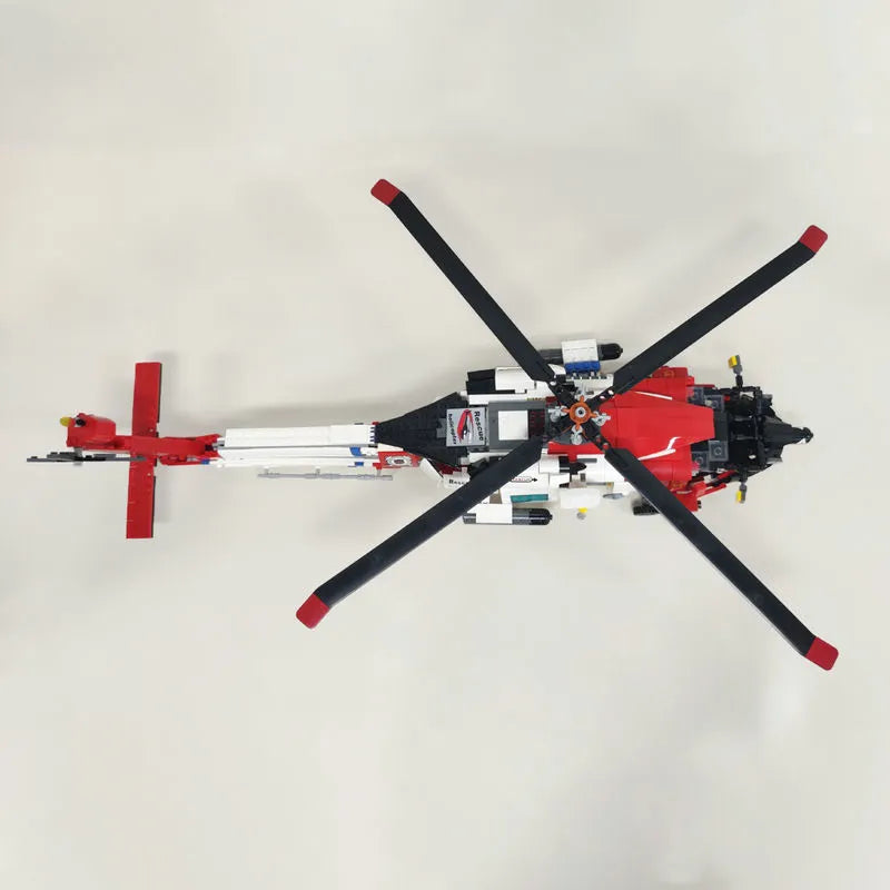 JieStar MOC Building Block Set: MH-60T Armed Rescue Helicopter, Model 61048