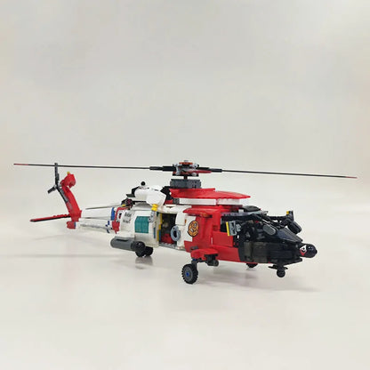 JieStar MOC Building Block Set: MH-60T Armed Rescue Helicopter, Model 61048