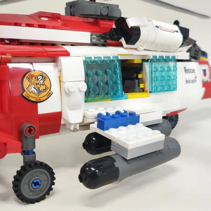 JieStar MOC Building Block Set: MH-60T Armed Rescue Helicopter, Model 61048
