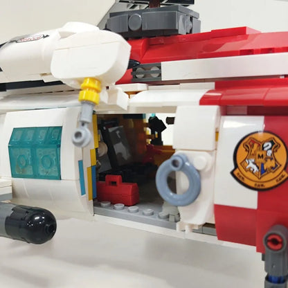JieStar MOC Building Block Set: MH-60T Armed Rescue Helicopter, Model 61048