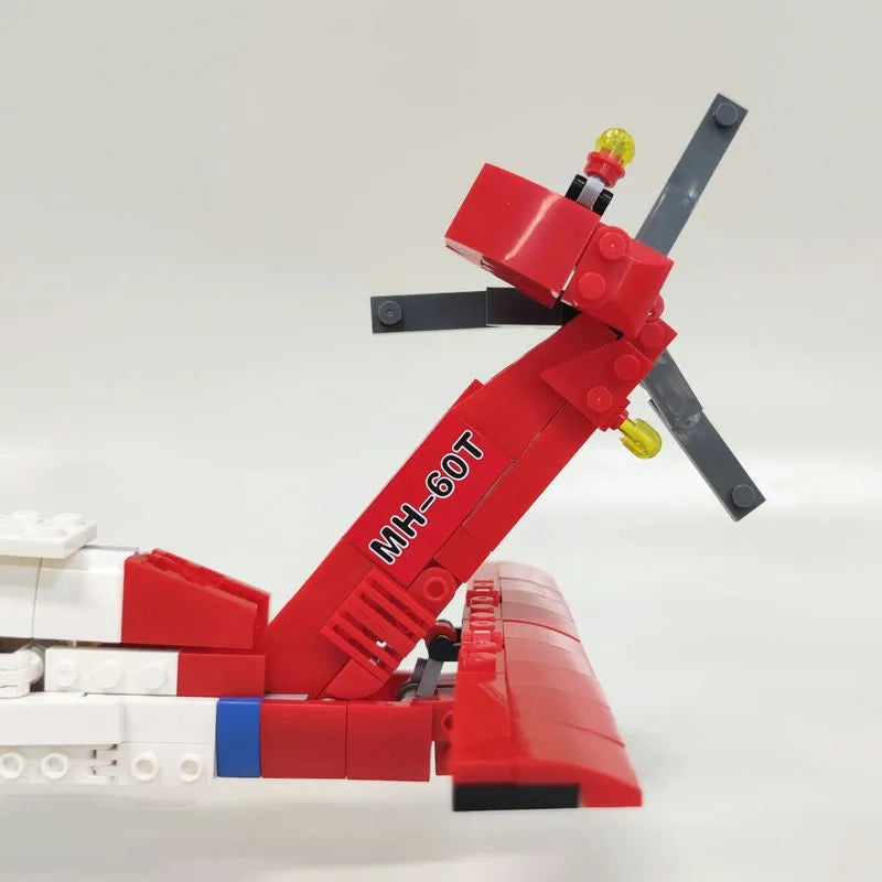 JieStar MOC Building Block Set: MH-60T Armed Rescue Helicopter, Model 61048