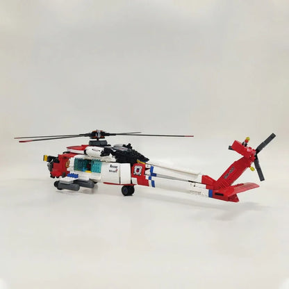 JieStar MOC Building Block Set: MH-60T Armed Rescue Helicopter, Model 61048