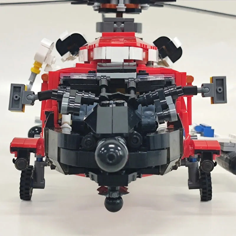 JieStar MOC Building Block Set: MH-60T Armed Rescue Helicopter, Model 61048