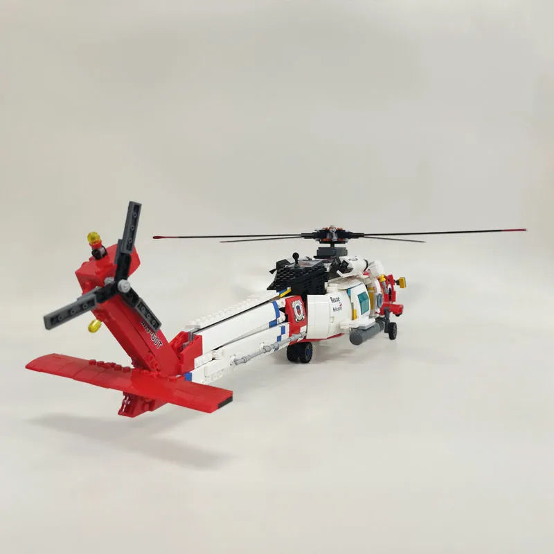 JieStar MOC Building Block Set: MH-60T Armed Rescue Helicopter, Model 61048