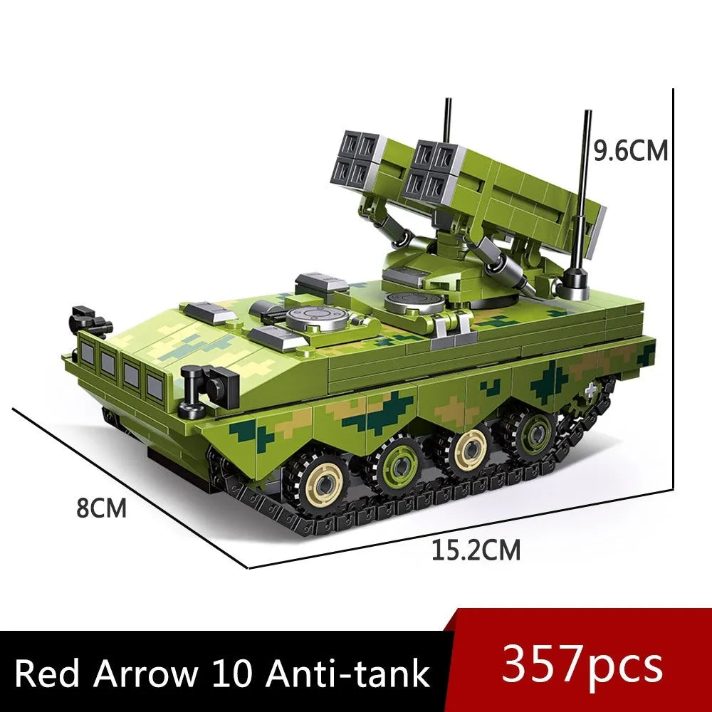 JieStar MOC Building Block Set: Red Arrow 10 anti-tank Missile, Model 61061