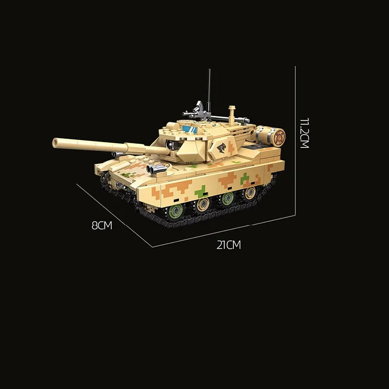 JieStar MOC Building Block Set: WW2 Type 15 Light Tank 61059, Model JS61059