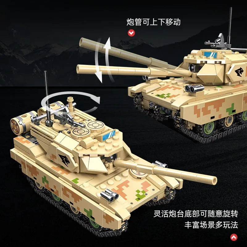JieStar MOC Building Block Set: WW2 Type 15 Light Tank 61059, Model JS61059