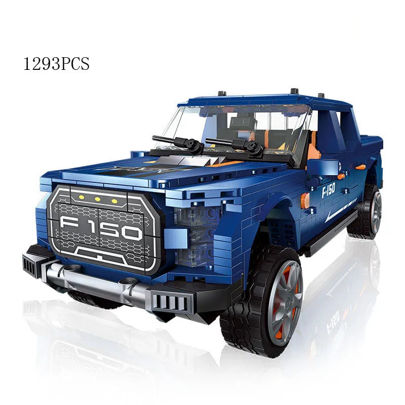 JieStar MOC Building Block Set: Motorized RC Ford F-150 Raptor Pickup Truck, Model 92020