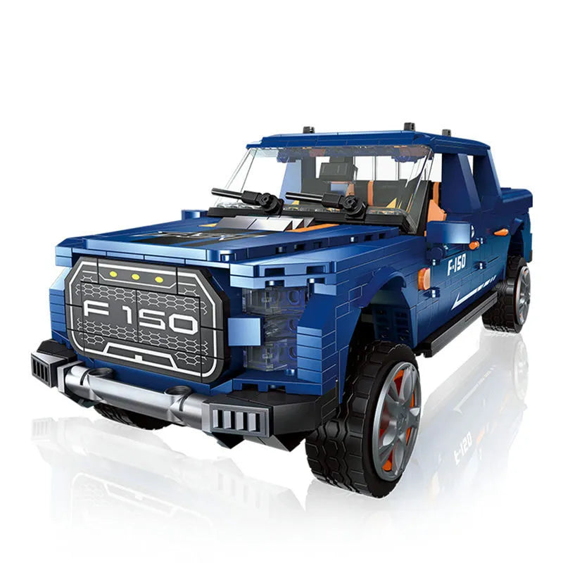 JieStar MOC Building Block Set: Motorized RC Ford F-150 Raptor Pickup Truck, Model 92020
