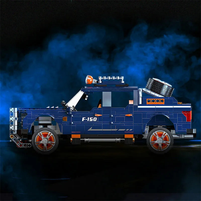 JieStar MOC Building Block Set: Motorized RC Ford F-150 Raptor Pickup Truck, Model 92020