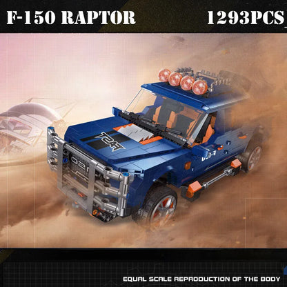 JieStar MOC Building Block Set: Motorized RC Ford F-150 Raptor Pickup Truck, Model 92020