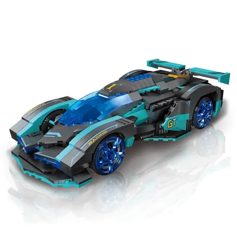 JieStar MOC Motorized Building Block Set: RC APP Concept Racing Vision GT Car 92019