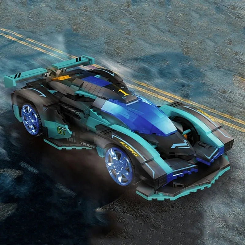 JieStar MOC Motorized Building Block Set: RC APP Concept Racing Vision GT Car 92019