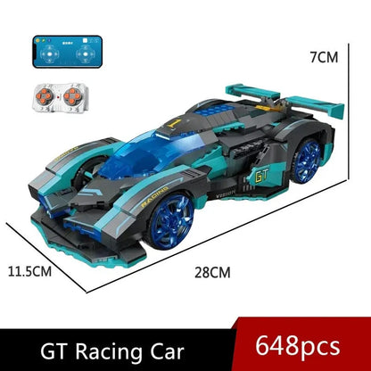 JieStar MOC Motorized Building Block Set: RC APP Concept Racing Vision GT Car 92019