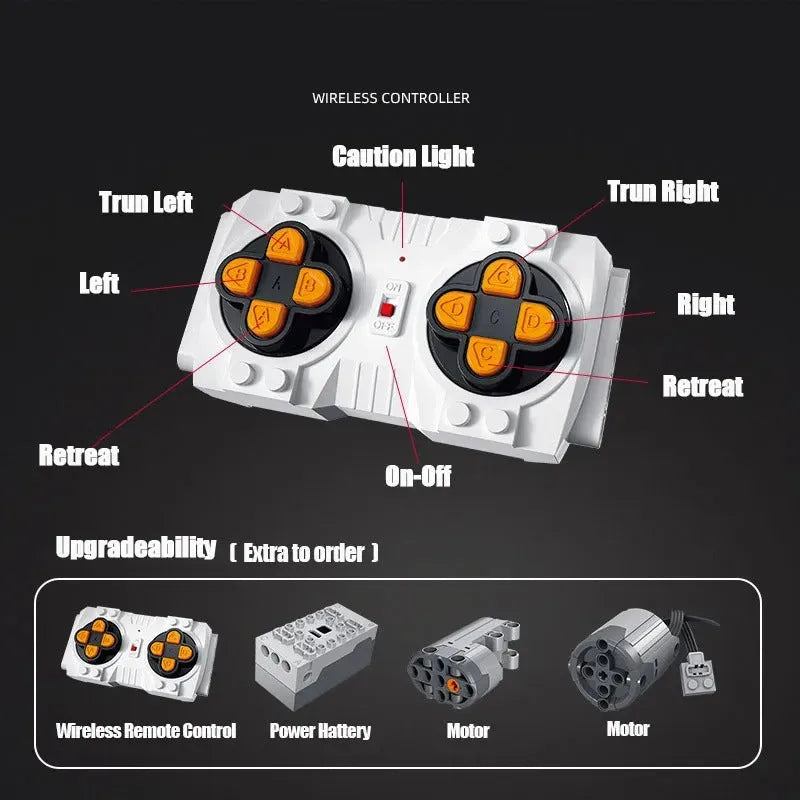 JieStar MOC Building Block Set: RC Motorized P1 Hypercar Super Racing Car 91104, Model 91104PF