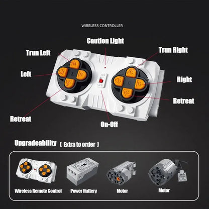 JieStar MOC Building Block Set: RC Motorized P1 Hypercar Super Racing Car 91104, Model 91104PF