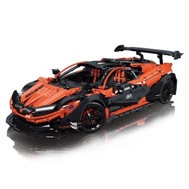 JieStar MOC Building Block Set: RC Motorized P1 Hypercar Super Racing Car 91104, Model 91104PF