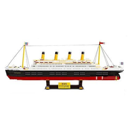 JieStar MOC Building Block Set: RMS Titanic Cruiser Steam Ship Boat, Model 92026
