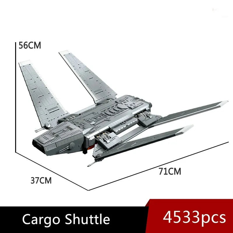 JieStar MOC Building Block Set: Star Wars Rogue Cargo Shuttle Spaceship, Model 67108