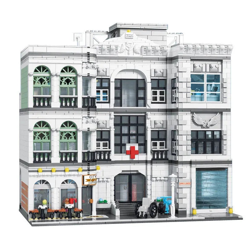 JieStar MOC Building Block Set: Street Expert Creator City Hospital 89135