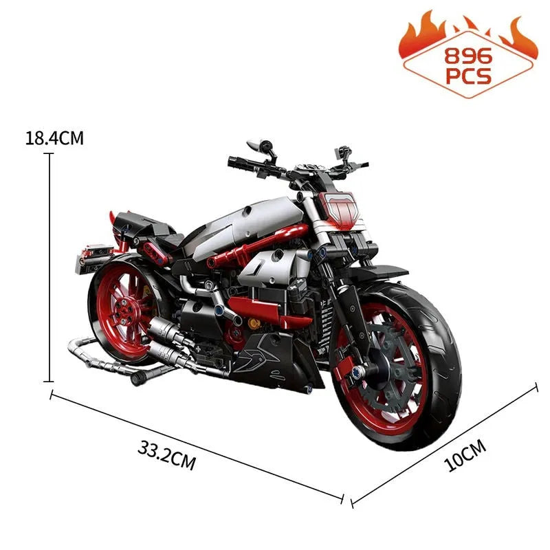 JieStar MOC Building Block Set: Super Speed 1260S Racing Motorcycle, Model JS91021