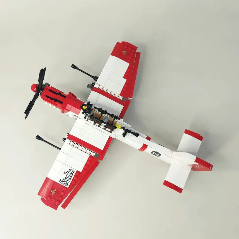 JieStar MOC Building Block Set: WW2 Bomber Stuka Aircraft, Model 61045