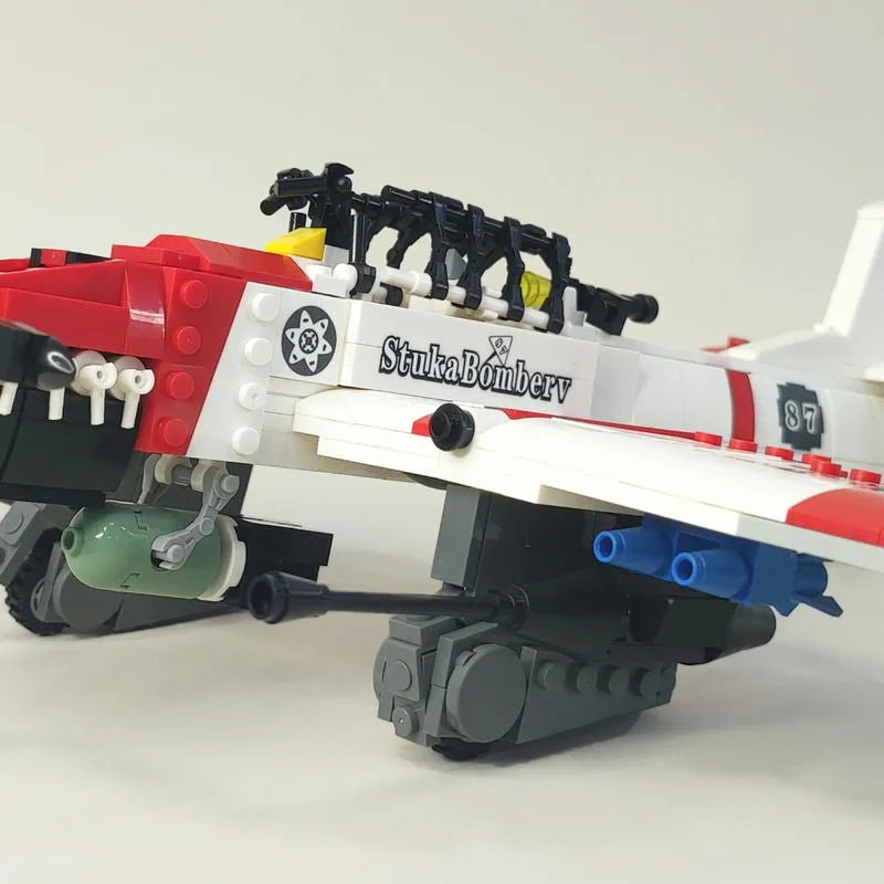 JieStar MOC Building Block Set: WW2 Bomber Stuka Aircraft, Model 61045