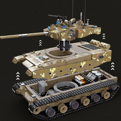 JieStar MOC Building Block Set: ZTZ 99A Main Battle Tank, Model 61038