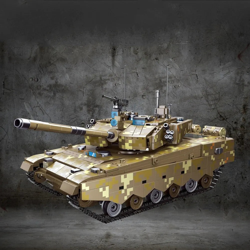 JieStar MOC Building Block Set: ZTZ 99A Main Battle Tank, Model 61038