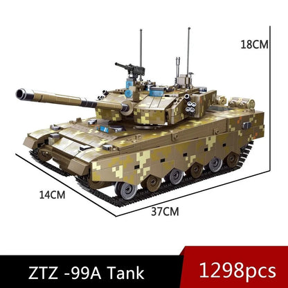 JieStar MOC Building Block Set: ZTZ 99A Main Battle Tank, Model 61038